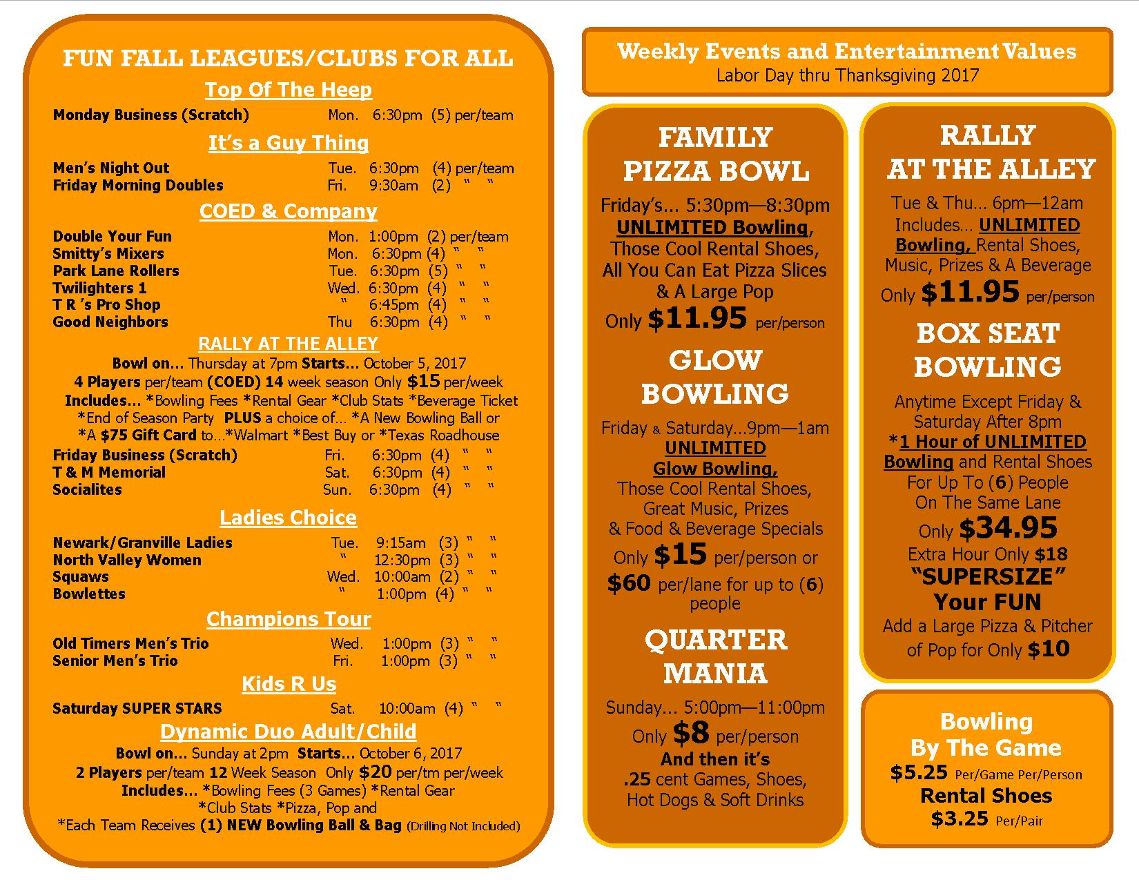 Fall Leagues