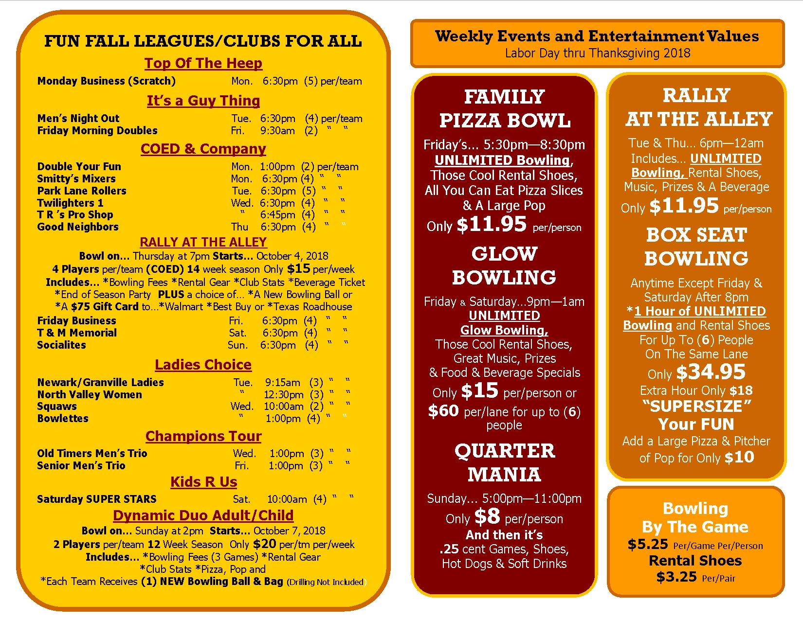 Fall Leagues